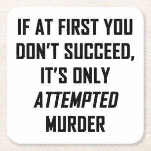 Poging tot moord kartonnen onderzetters