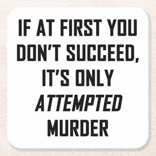Poging tot moord kartonnen onderzetters (Voorkant)