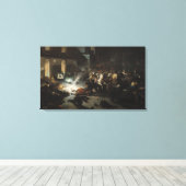 Poging tot moord op keizer Napoleon Canvas Afdruk (Insitu (Houten vloer))