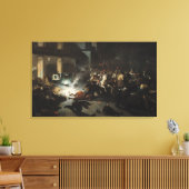 Poging tot moord op keizer Napoleon Canvas Afdruk (Insitu (Woonkamer))