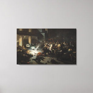 Poging tot moord op keizer Napoleon Canvas Afdruk