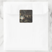 Poging tot moord op keizer Napoleon Vierkante Sticker (Tas)