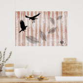 Poging tot moord op koeien in het Witte Vogelbos Poster (Keuken)