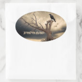 Poging tot moord ovale sticker (Tas)