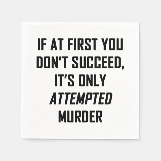 Poging tot moord servet (Voorkant)