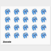 Pogle Blue Ronde Sticker (Vel)