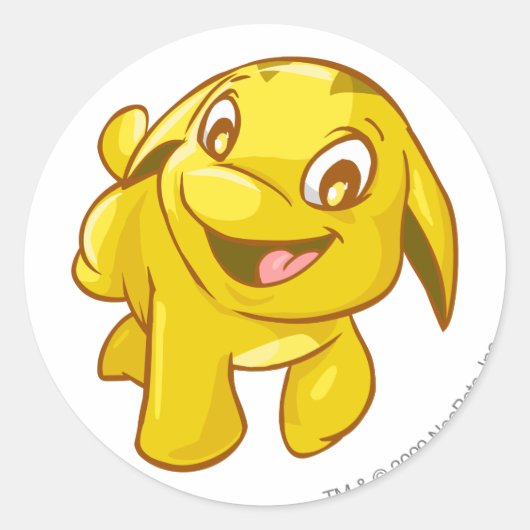 Pogle Gold Ronde Sticker (Voorkant)