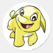 Pogle Yellow Ronde Sticker (Voorkant)