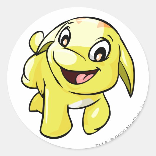Pogle Yellow Ronde Sticker (Voorkant)