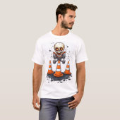 Pogo Bones � Crazy Skelet in Beweging T-shirt (Voorkant volledig)