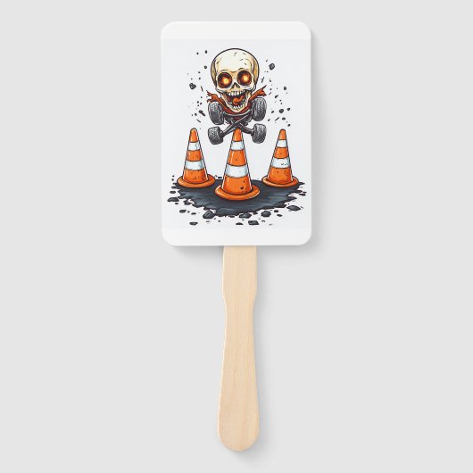 Pogo Bones � Gekke Skelet in Beweging Handwaaier (Voorkant)