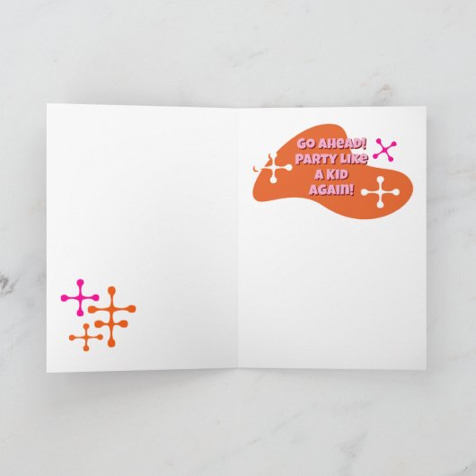 Pogo Stick - Jump For Joy! Retro verjaardag Kaart (Binnen)