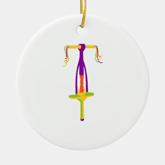 Pogo Stick Keramisch Ornament (Voorkant)
