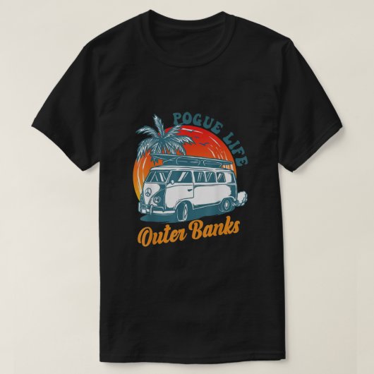 Pogue Life Buiten banken Retro  T-shirt (Design voorkant)