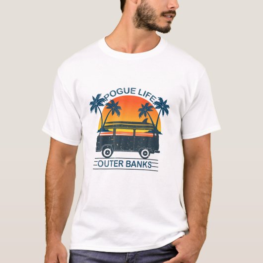 Pogue Life Buitenste banken Retro Sunny T-shirt (Voorkant)