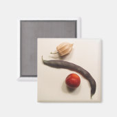 poha , bonen en pruimen magneet (Voorkant / Achterkant)