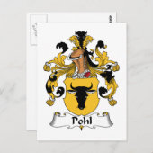 Pohl Family Crest Briefkaart (Voorkant / Achterkant)