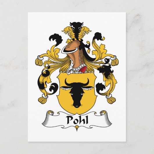 Pohl Family Crest Briefkaart (Voorkant)
