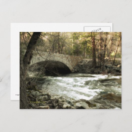 Pohono Bridge, Yosemite Briefkaart (Voorkant / Achterkant)
