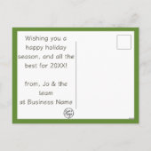 POHUTUKAWA CHRISTMAS FLOWER HOLIDAY COMPANY LOGO FEESTDAGENKAART (Achterkant)