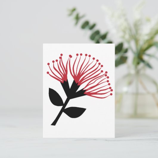 Pohutukawa Flower, Nieuw-Zeeland Briefkaart (Staand voorkant)
