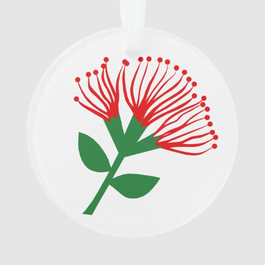 Pohutukawa Flower, Nieuw-Zeeland Ornament (achterkant)