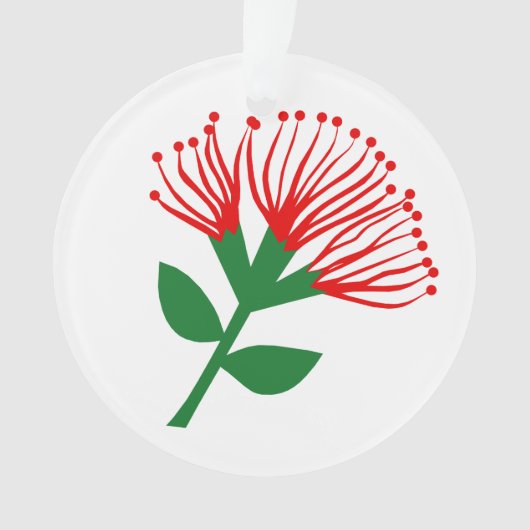 Pohutukawa Flower, Nieuw-Zeeland Ornament (voorkant)