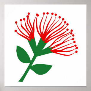 Pohutukawa Flower, Nieuw-Zeeland Poster