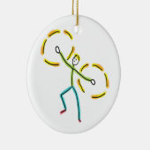 Poi Draaiende Stickman Keramisch Ornament (Rechts)