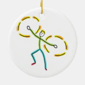 Poi Draaiende Stickman Keramisch Ornament (Achterkant)