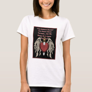 Poignant American Soldier Tattered Hearts T-shirt