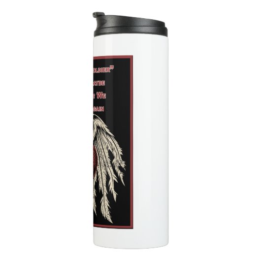 Poignant American Soldier Tattered Hearts Thermosbeker (Geroteerd rechts)