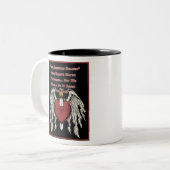 Poignant American Soldier Tattered Hearts Tweekleurige Koffiemok (Voorkant links)