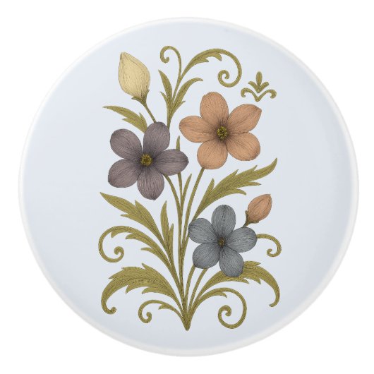 Poignée en Céramique charme rustique Keramische Knop (Voorkant)