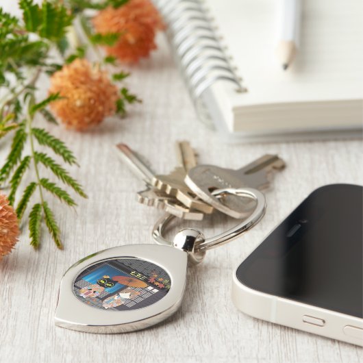 Poiluna's 7-5-3 Celebration Metal Sleutelhanger (Zijkant)