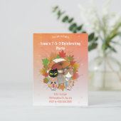 Poiluna's 7-5-3 Feest Briefkaart (Staand voorkant)