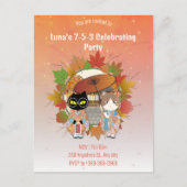 Poiluna's 7-5-3 Feest Briefkaart (Voorkant)