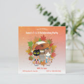 Poiluna's 7-5-3 Feest Kaart (Staand voorkant)