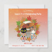 Poiluna's 7-5-3 Feest Kaart (Voorkant)