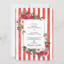 PoINCANA Red Wedding Invitation Kaart