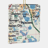 Poinciana Florida Map Keramisch Ornament (Rechts)