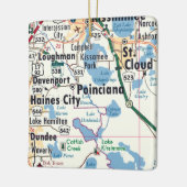 Poinciana Florida Map Keramisch Ornament (Links)