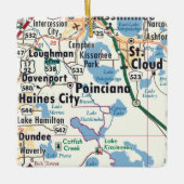 Poinciana Florida Map Keramisch Ornament (Voorkant)