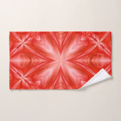 Poinciana Red Milky White Cloudy Abstract Design Bad Handdoek (Handdoek)