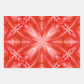 Poinciana Red Milky White Cloudy Abstract Design Inpakpapier Vel (Voorkant)