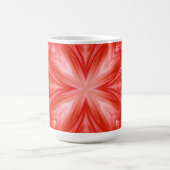 Poinciana Red Milky White Cloudy Abstract Design Koffiemok (Center)