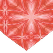 Poinciana Red Milky White Cloudy Abstract Design Korte Tafelloper (Hoek)