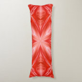 Poinciana Red Milky White Cloudy Abstract Design Lichaamskussen (Voorkant Verticaal)