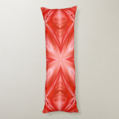 Poinciana Red Milky White Cloudy Abstract Design Lichaamskussen (Achterkant (Verticaal))