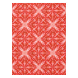 Poinciana Red Milky White Cloudy Abstract Design Tafelkleed